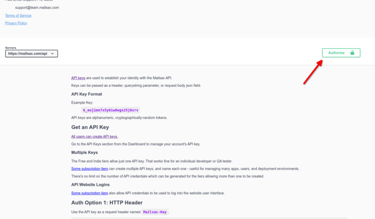 Industry Standard API Documentation - mailsac blog